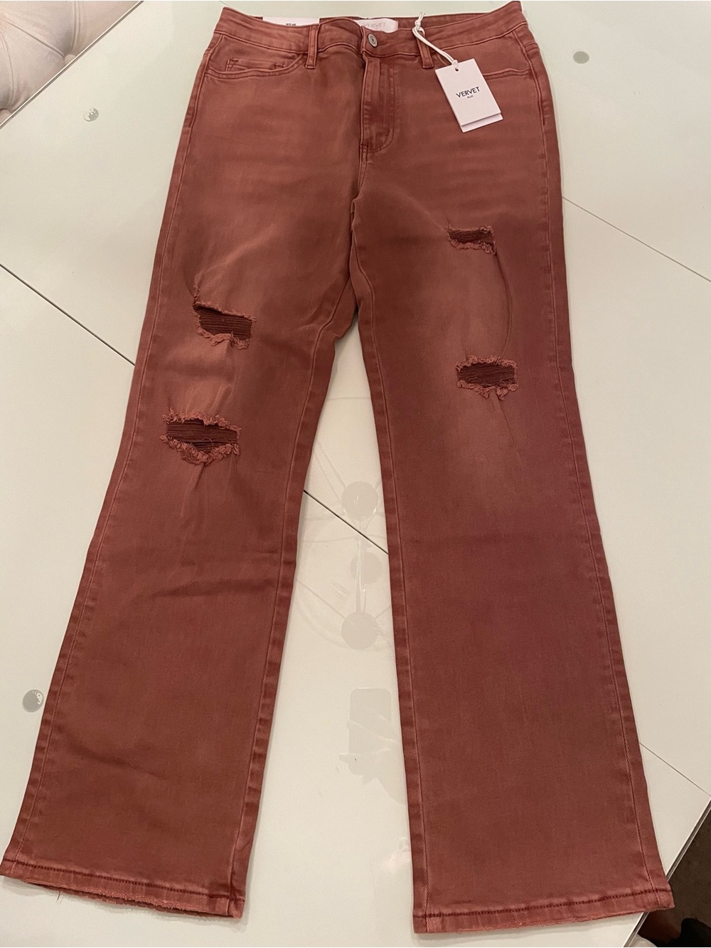 Vervet Rust Distressed Women's Jeans 30
